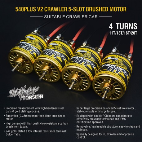 Surpass - 540 Plus V2 Crawler 5-Slot Brushed Motor