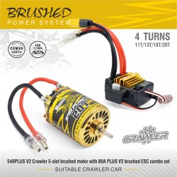 Surpass – 540 PLUS V2 Brushed Motor + 80A PLUS V2 Brushed Power ESC COMBO Set